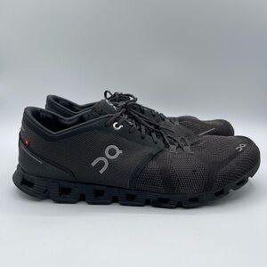 On Cloud X 1.0 Black Asphalt Silver Athletic Shoes Men’s Size 11.5